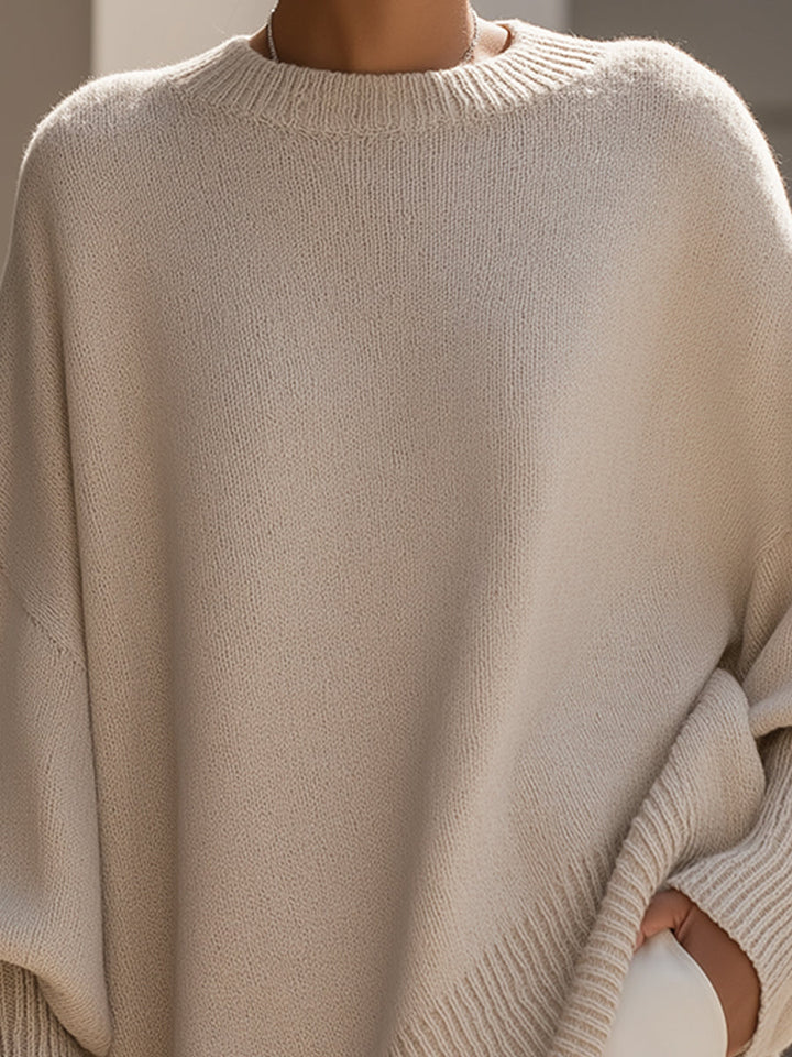 Wool-Blend Oversized Pullover Sweater