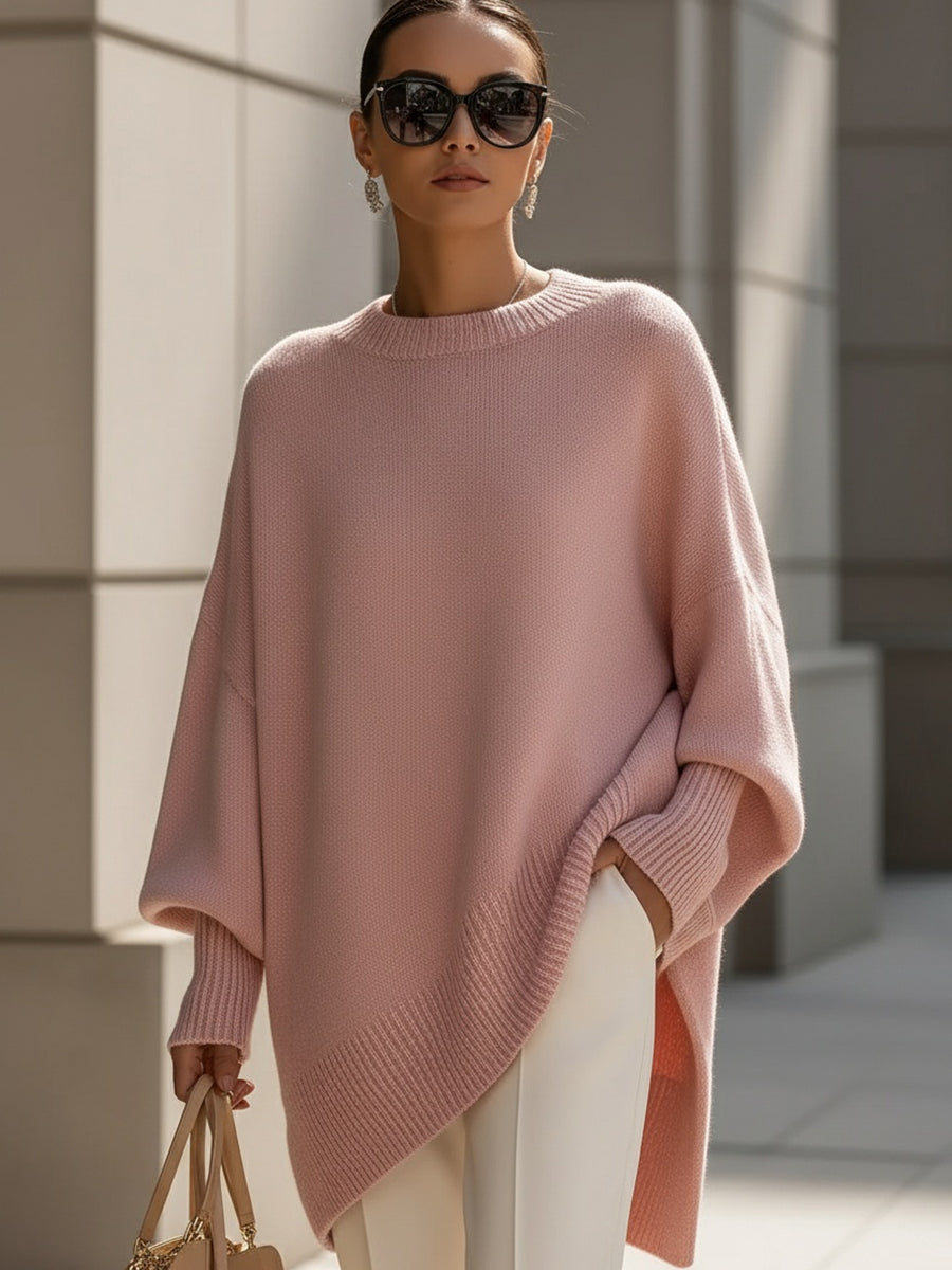 Wool-Blend Oversized Pullover Sweater
