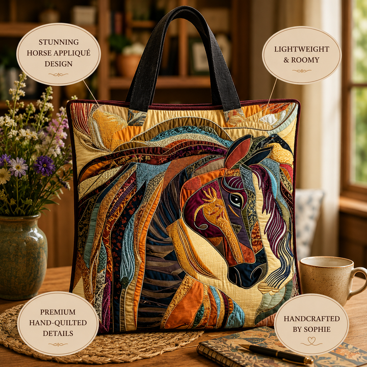 Artisanal Bag - Multicolored Mosaic Horse