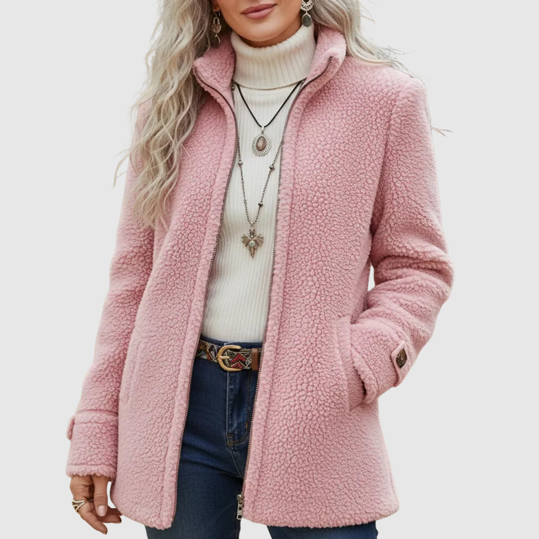 Yvaine Cozy Sherpa Fleece Full-Zip Jacket