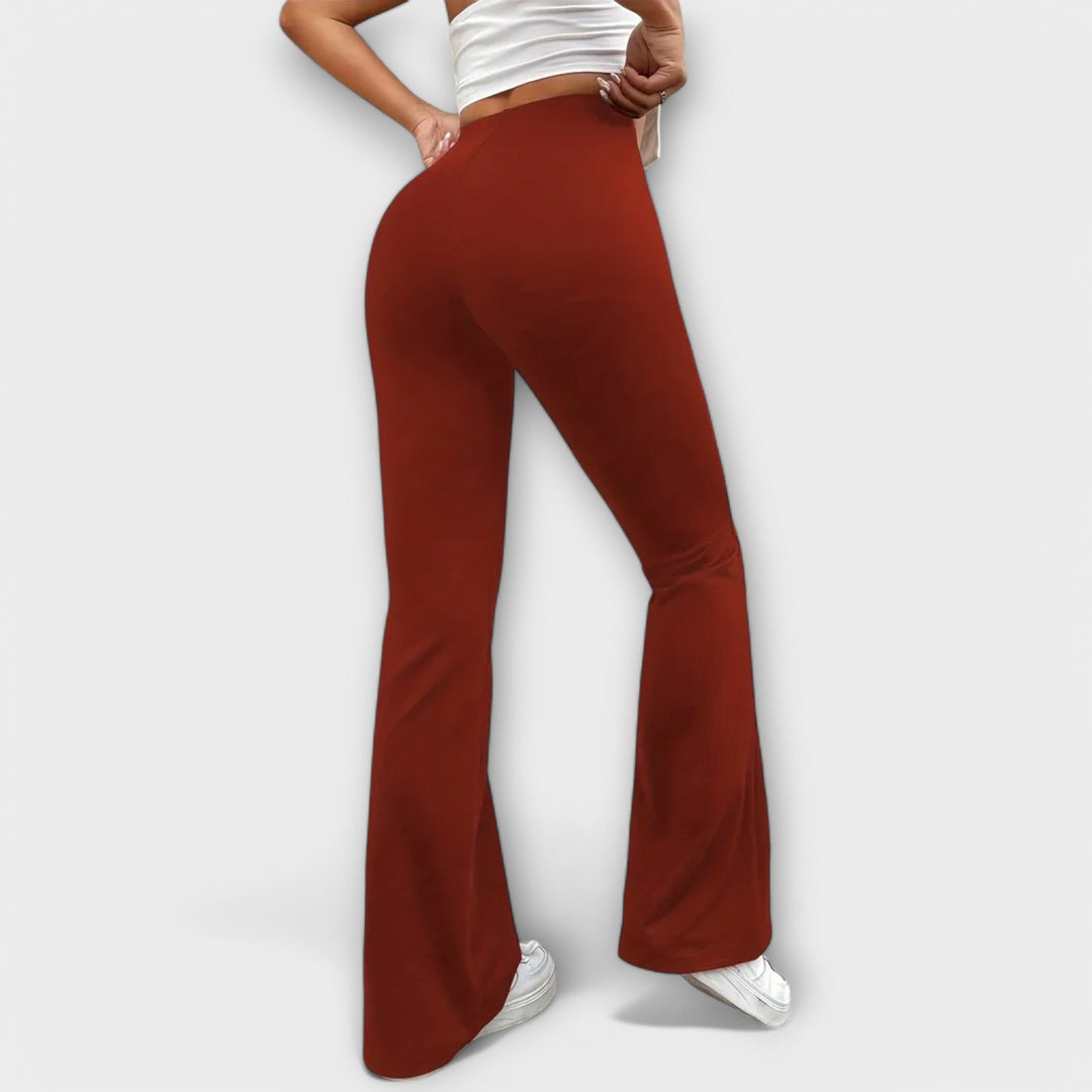 Relaxed Flared-Leg Pants