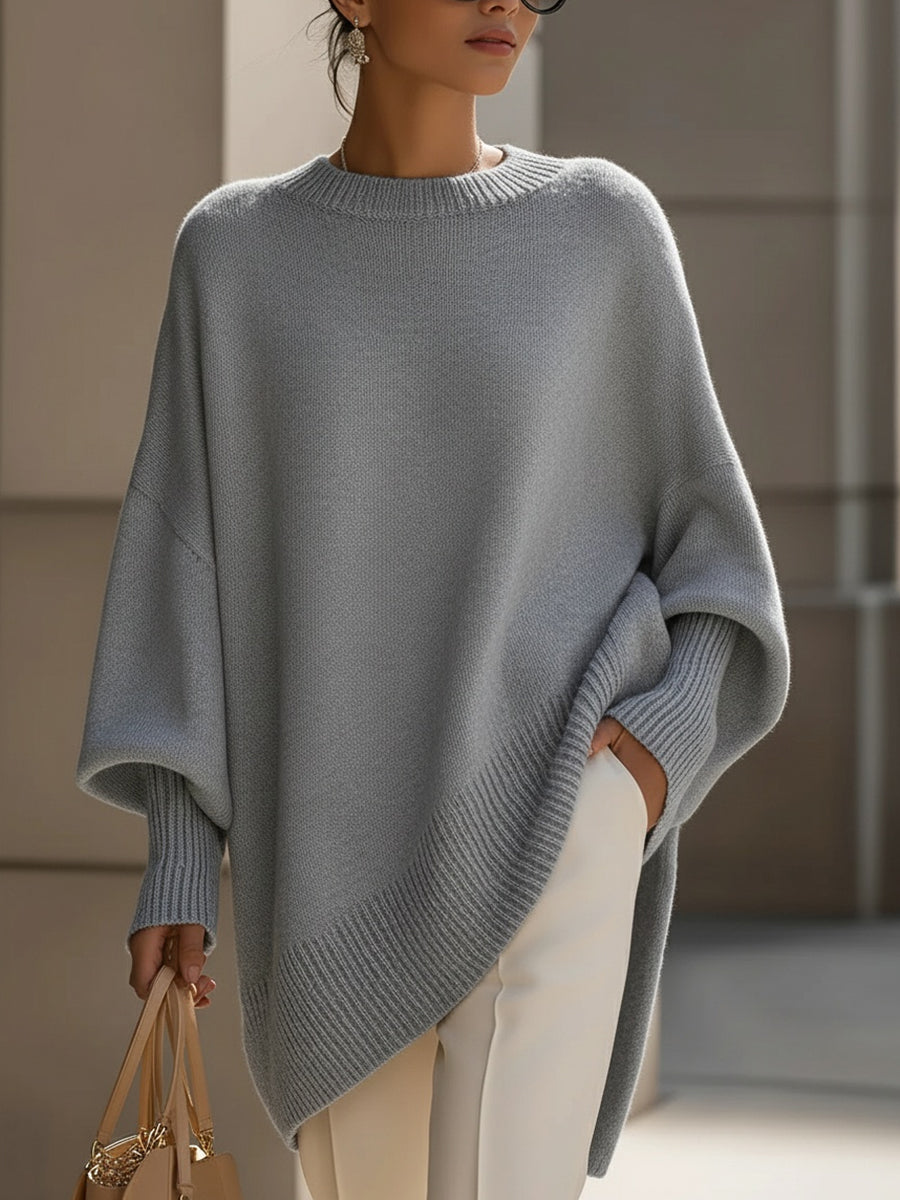 Wool-Blend Oversized Pullover Sweater