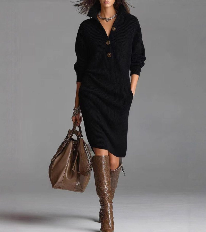 Elegant Warm Knit Dress