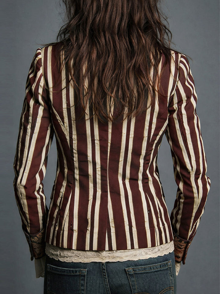 Bohemian Striped Blazer
