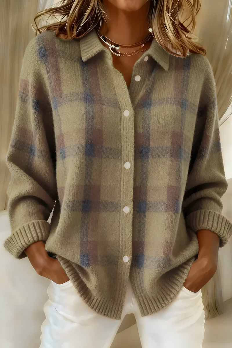 Camille Plaid Cardigan