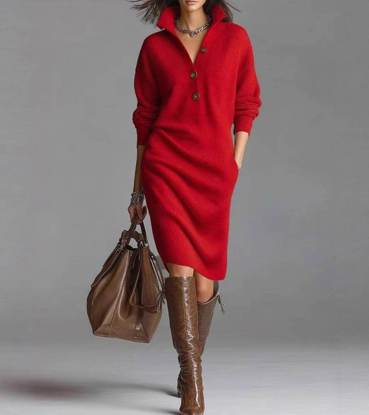 Elegant Warm Knit Dress