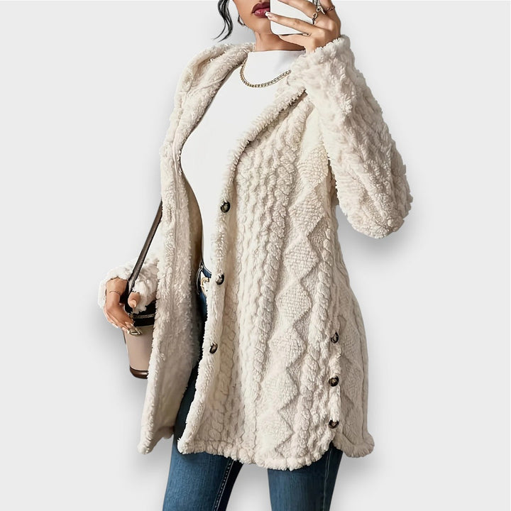 Plush Hooded Cardigan