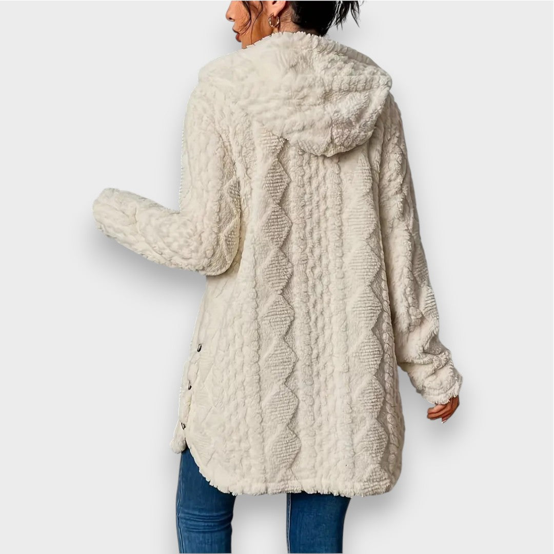 Plush Hooded Cardigan