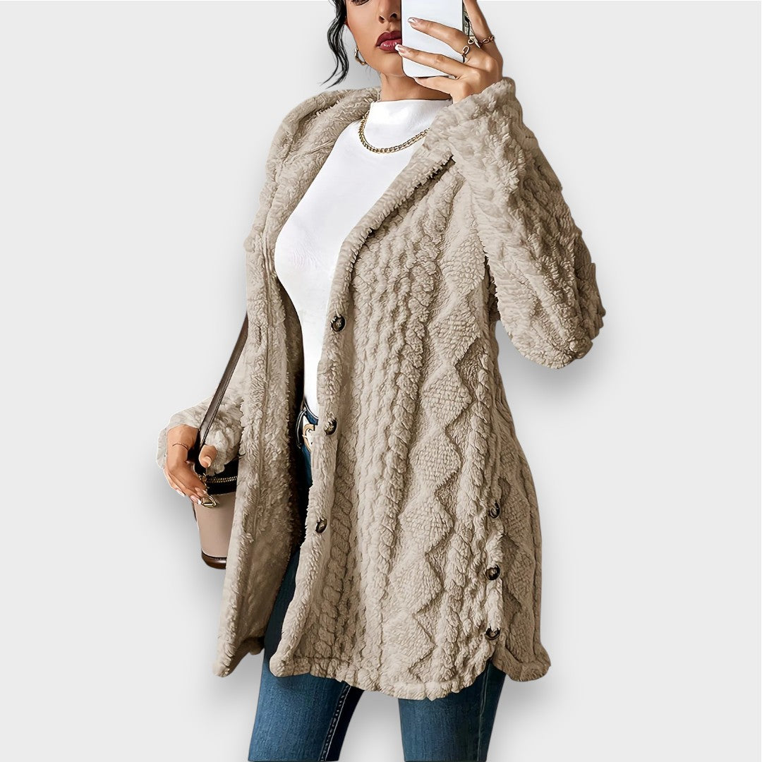 Plush Hooded Cardigan