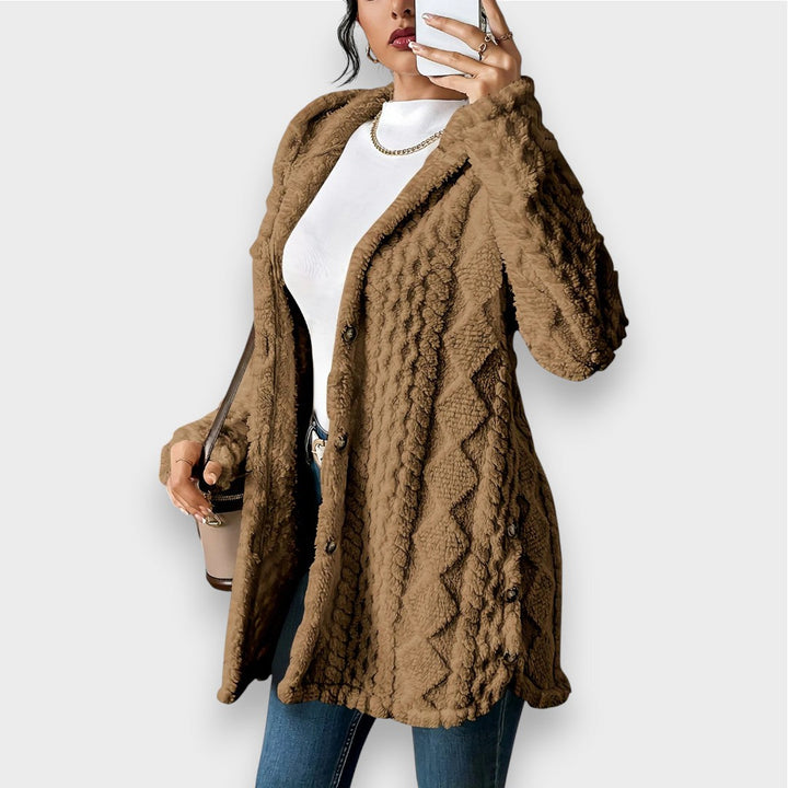 Plush Hooded Cardigan