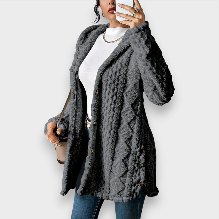 Plush Hooded Cardigan