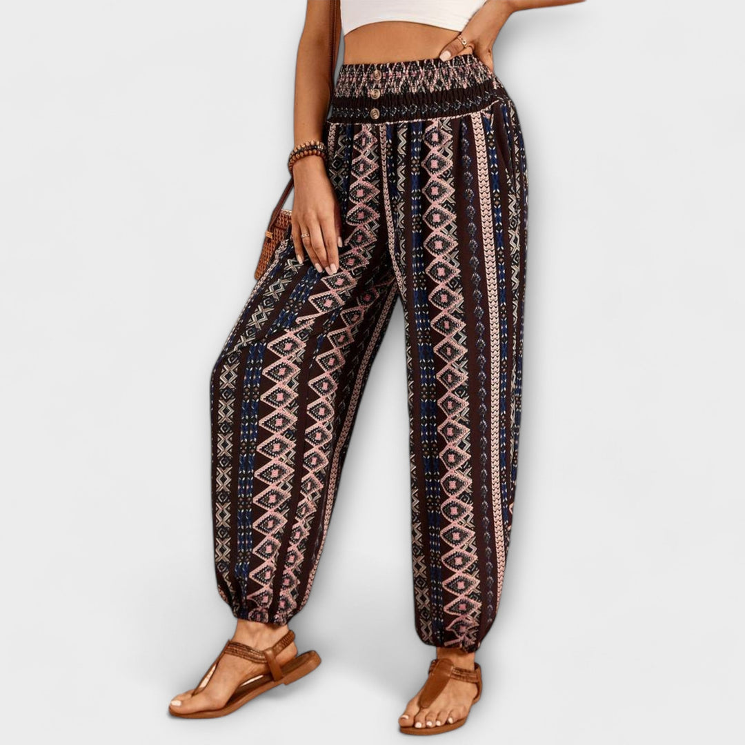 Ethnic Graphic Print Pants