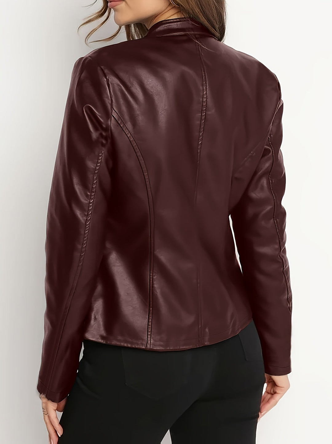 Zip-Front Biker Jacket
