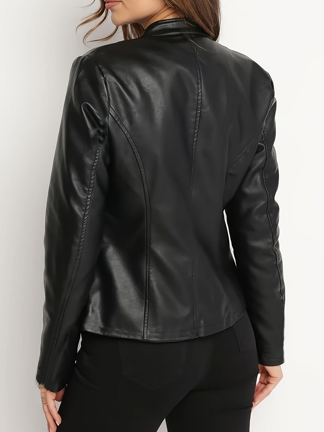 Zip-Front Biker Jacket
