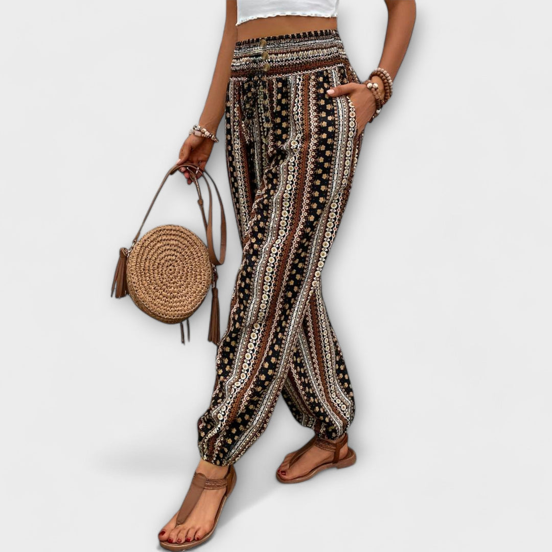 Ethnic Graphic Print Pants