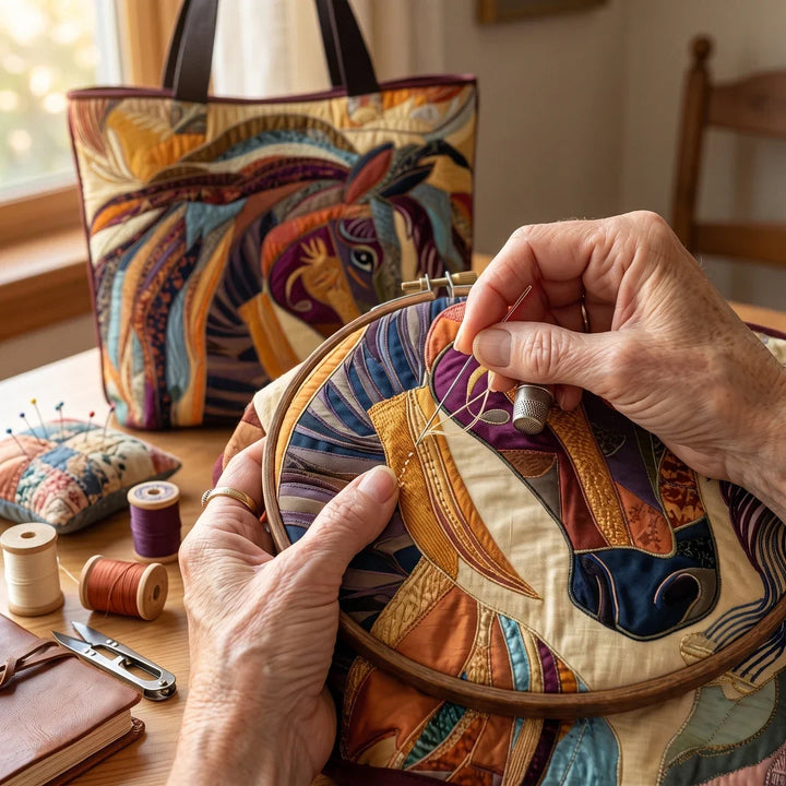 Artisanal Bag - Multicolored Mosaic Horse