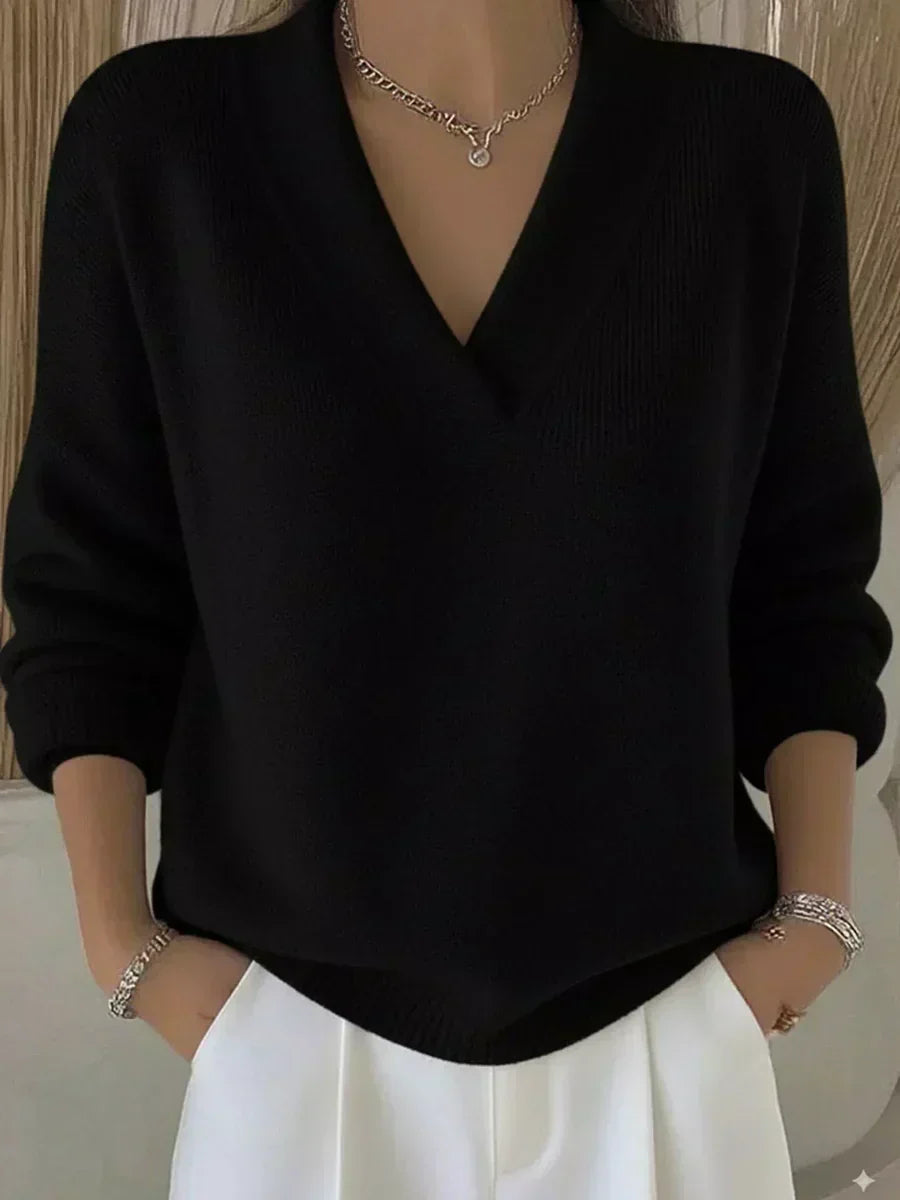 Vivelle Relaxed V-Neck Sweater