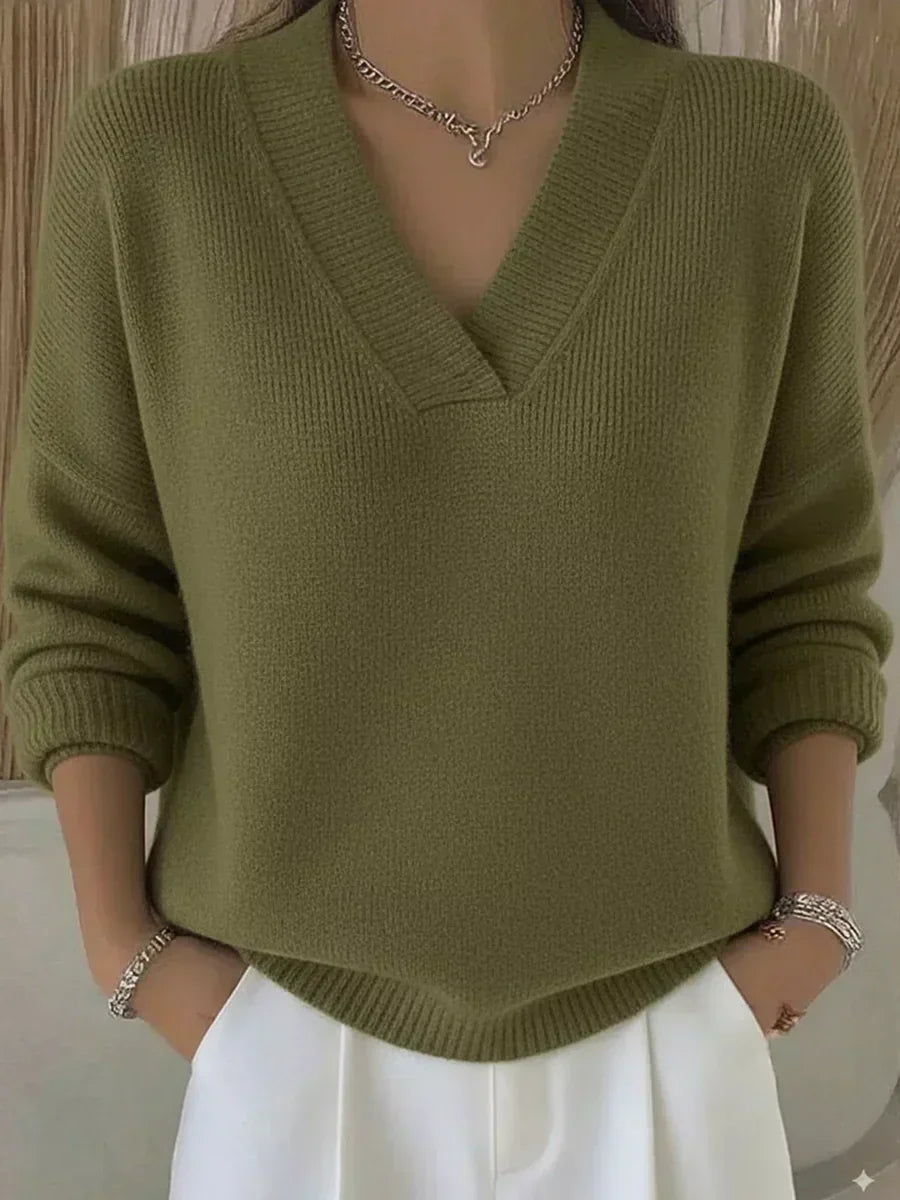 Vivelle Relaxed V-Neck Sweater