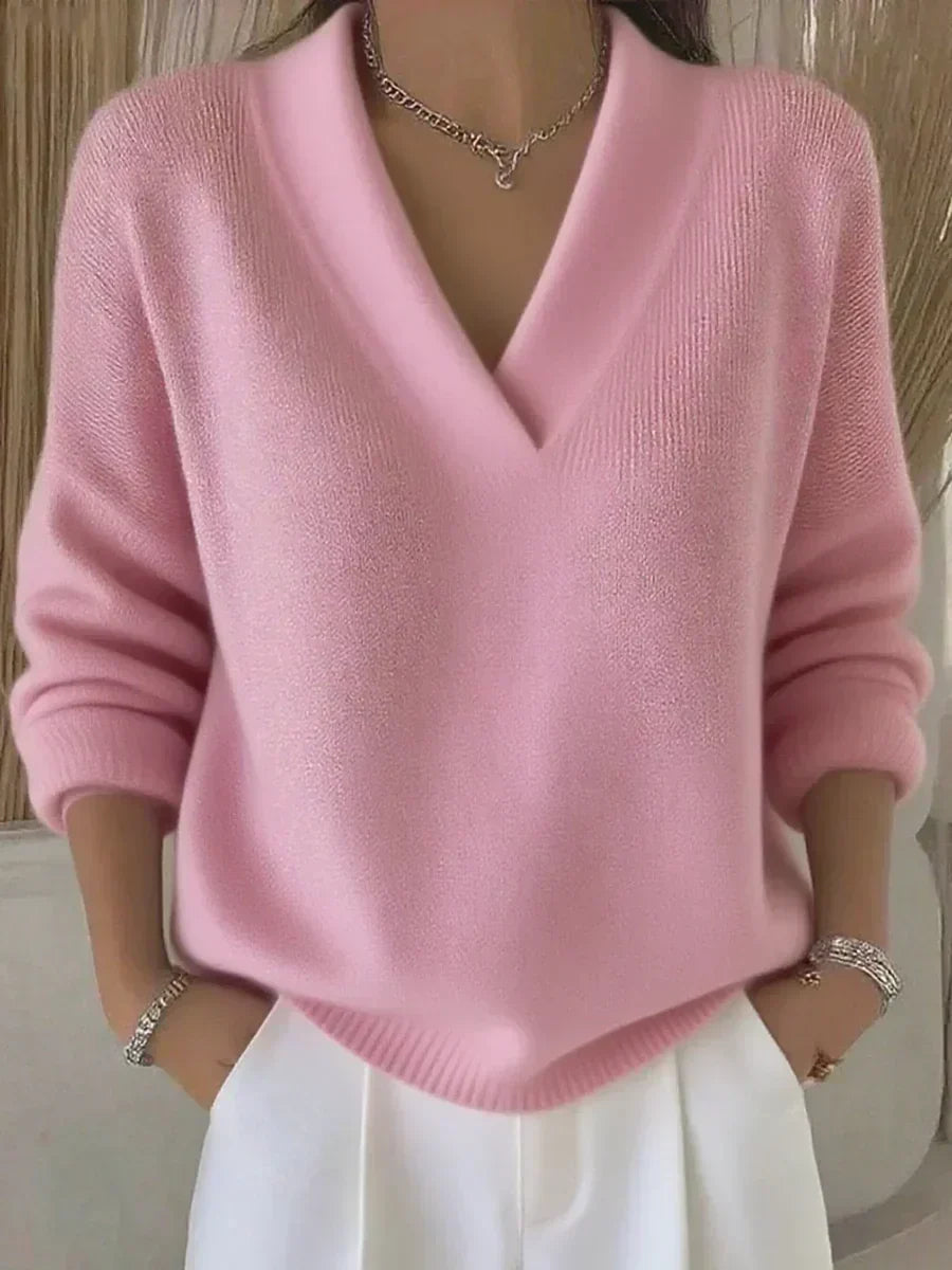 Vivelle Relaxed V-Neck Sweater