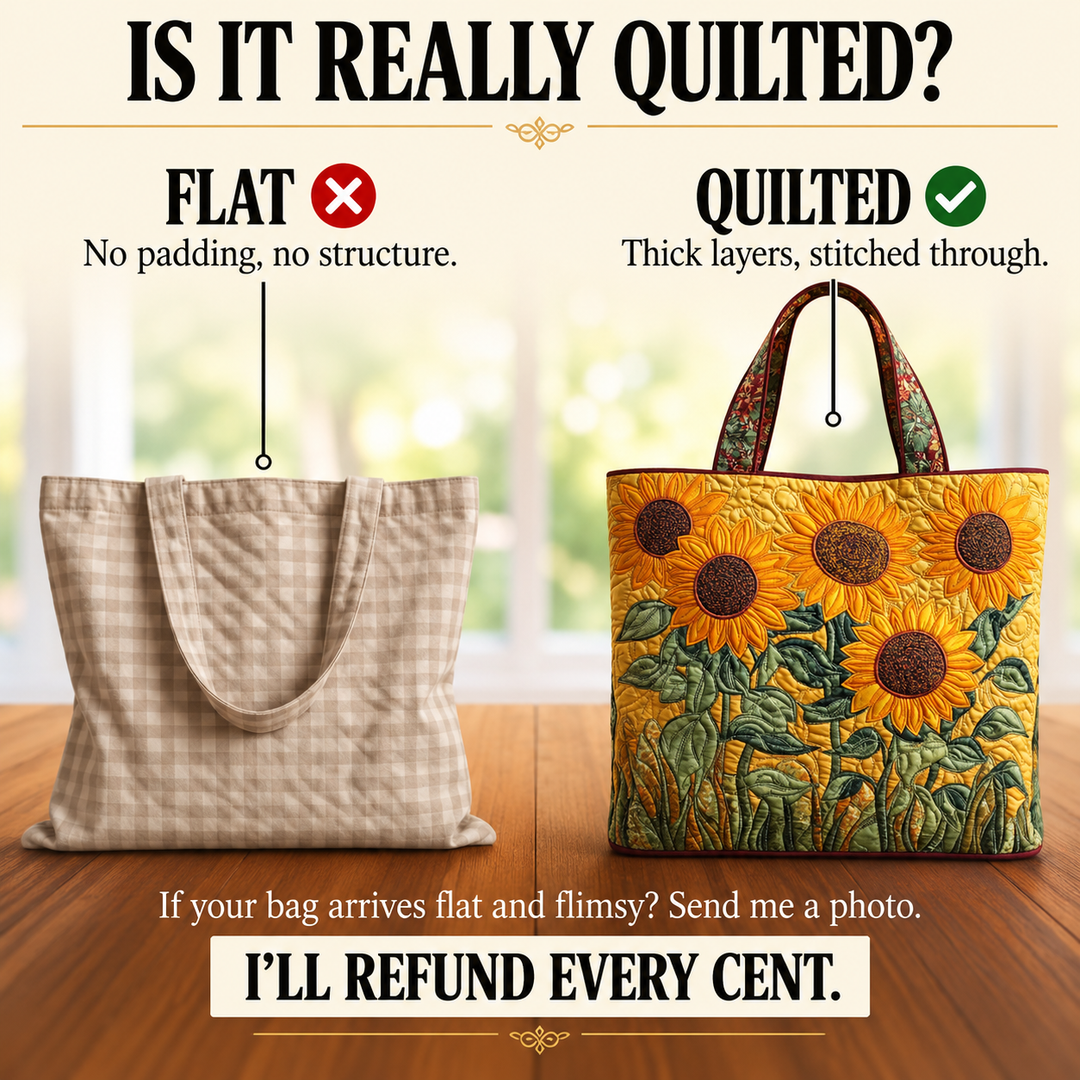 Classic Quilted Bag - Sunflowers