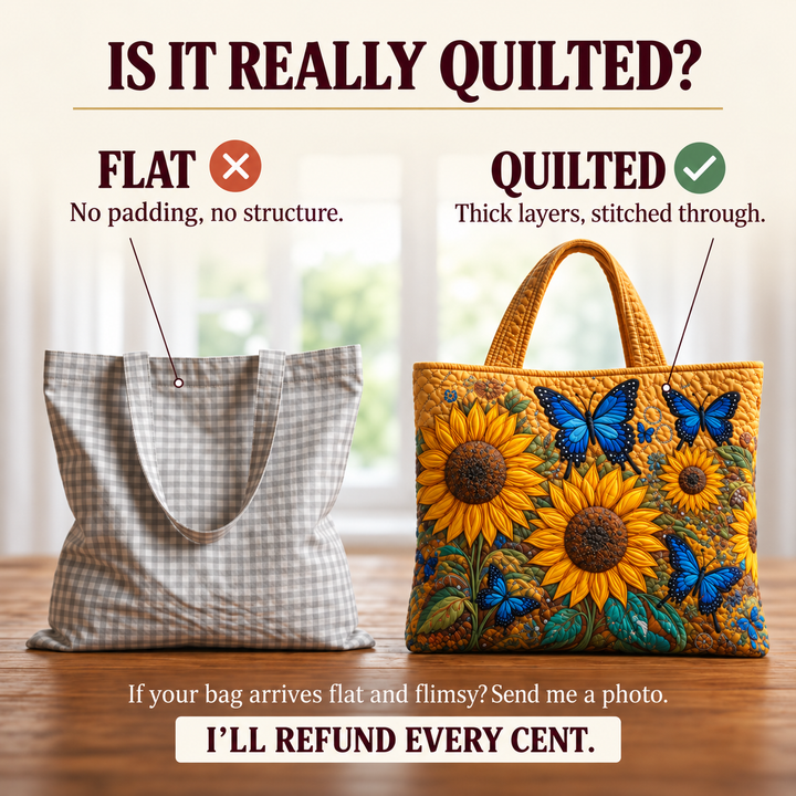 Artisan Bag - Sunflowers and Blue Butterflies