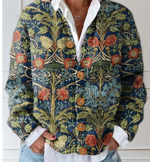 Chloe Vintage Floral Cardigan Sweater