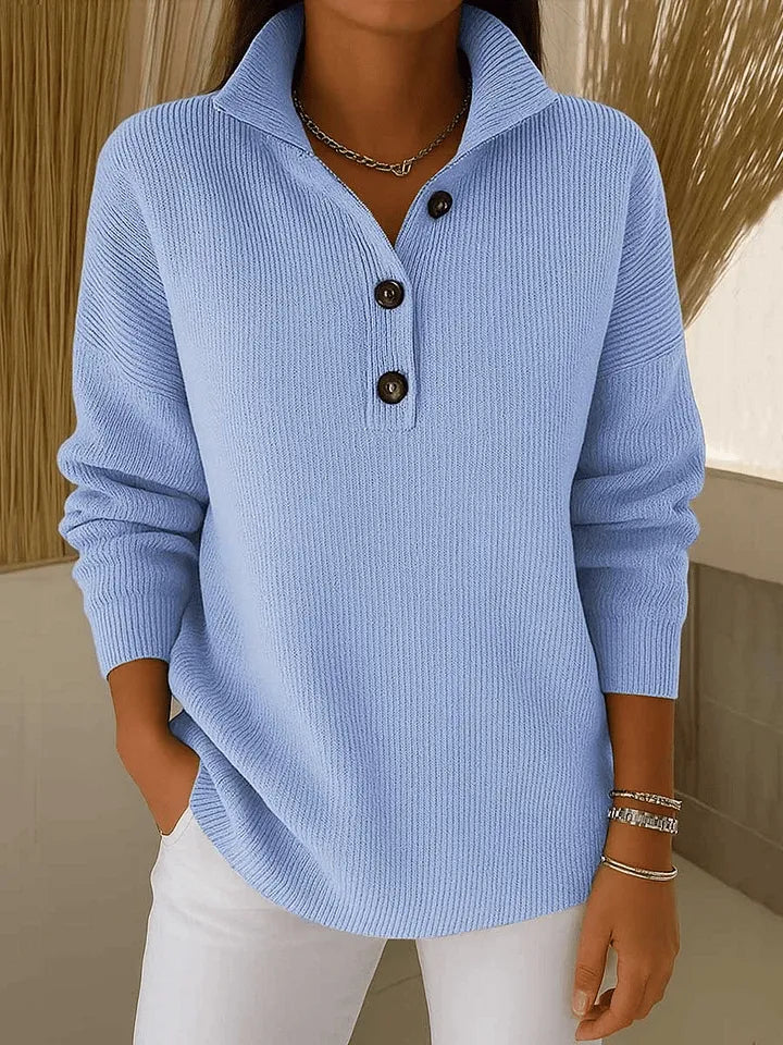Florence V-Neck Polo Sweater