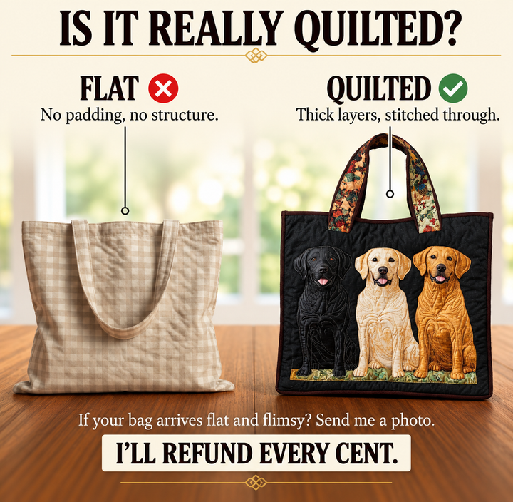 Handmade Bag - Three Labradors