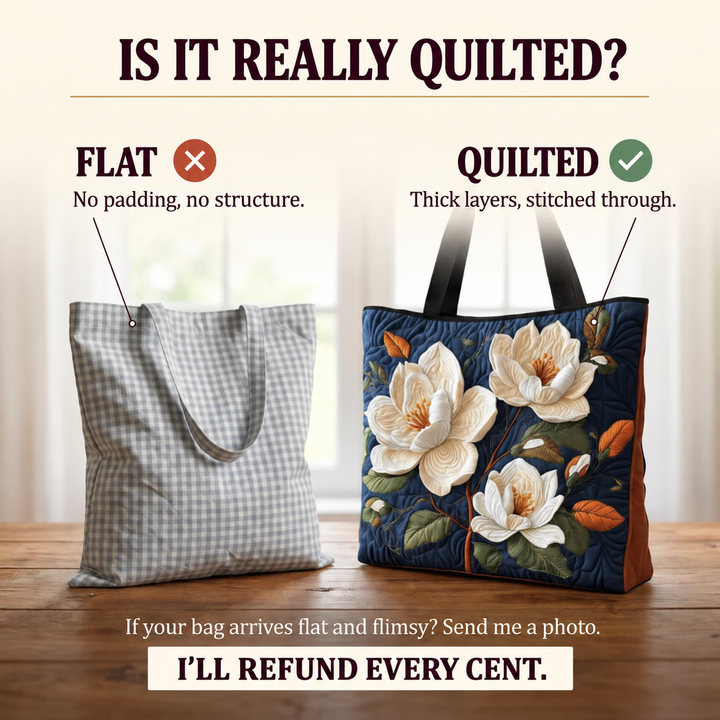 Artisan Quilted Bag - Delicate Magnolia