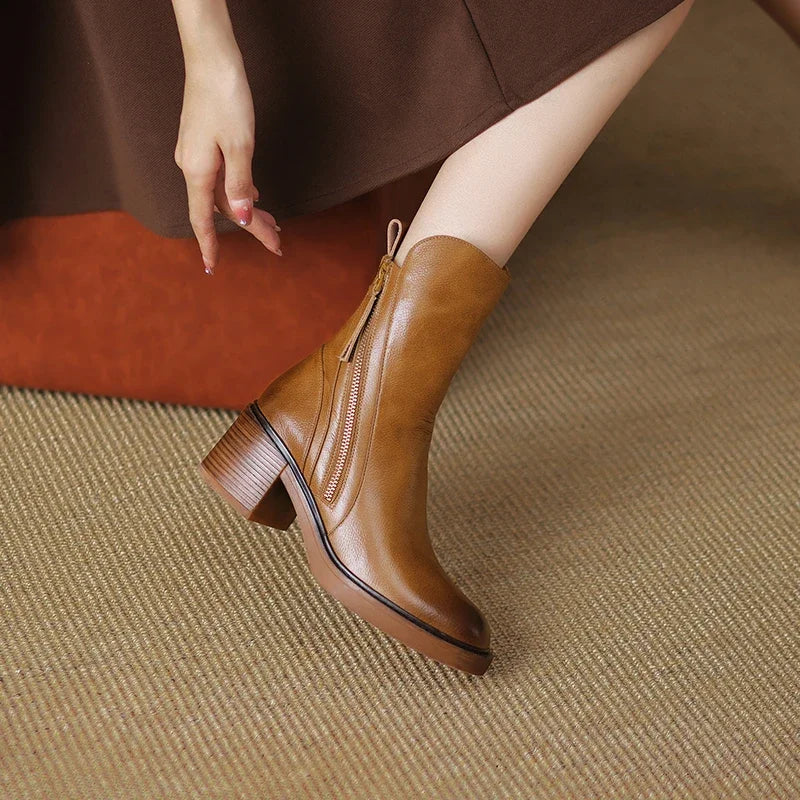 Margaret Elegant Leather Boots