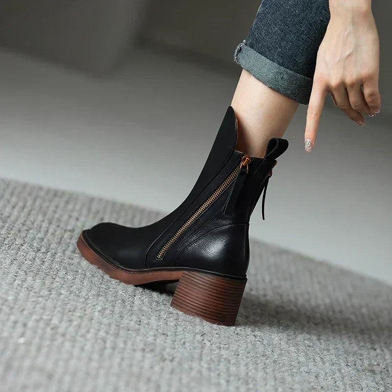 Margaret Elegant Leather Boots