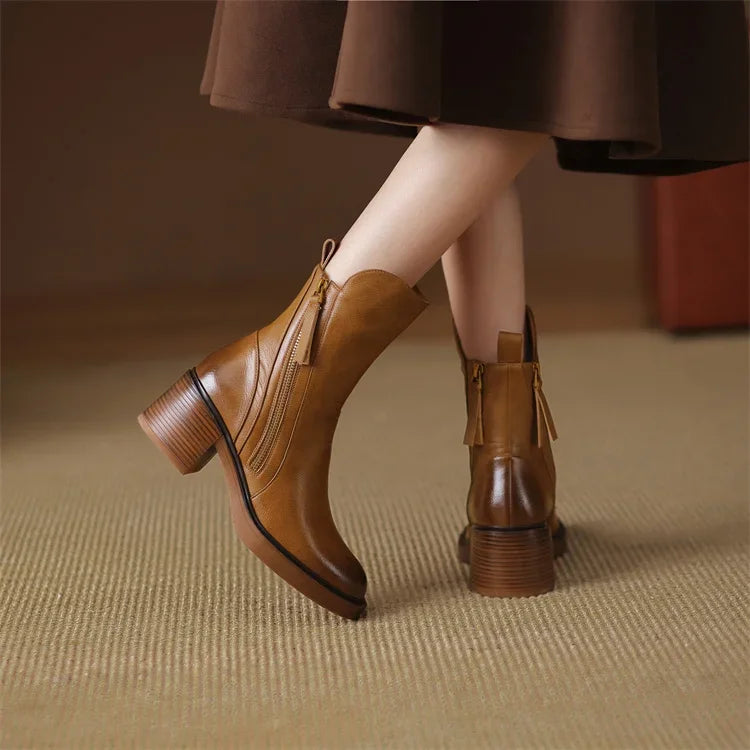 Margaret Elegant Leather Boots