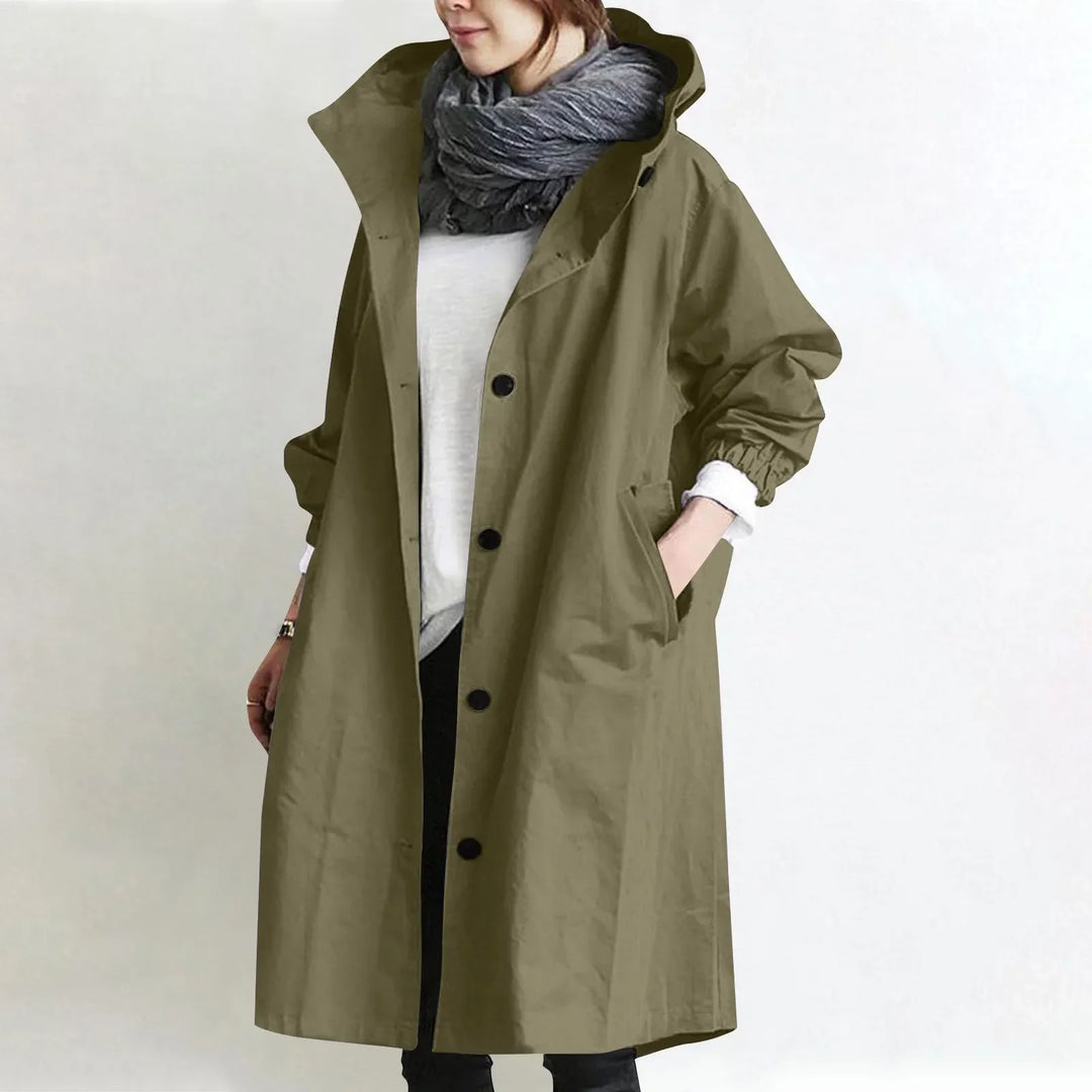 Hooded Longline Trench Coat