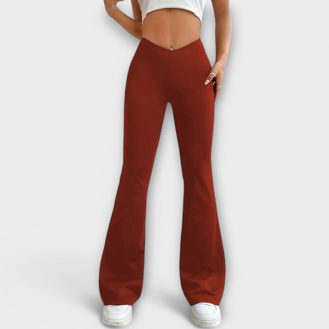 Relaxed Flared-Leg Pants