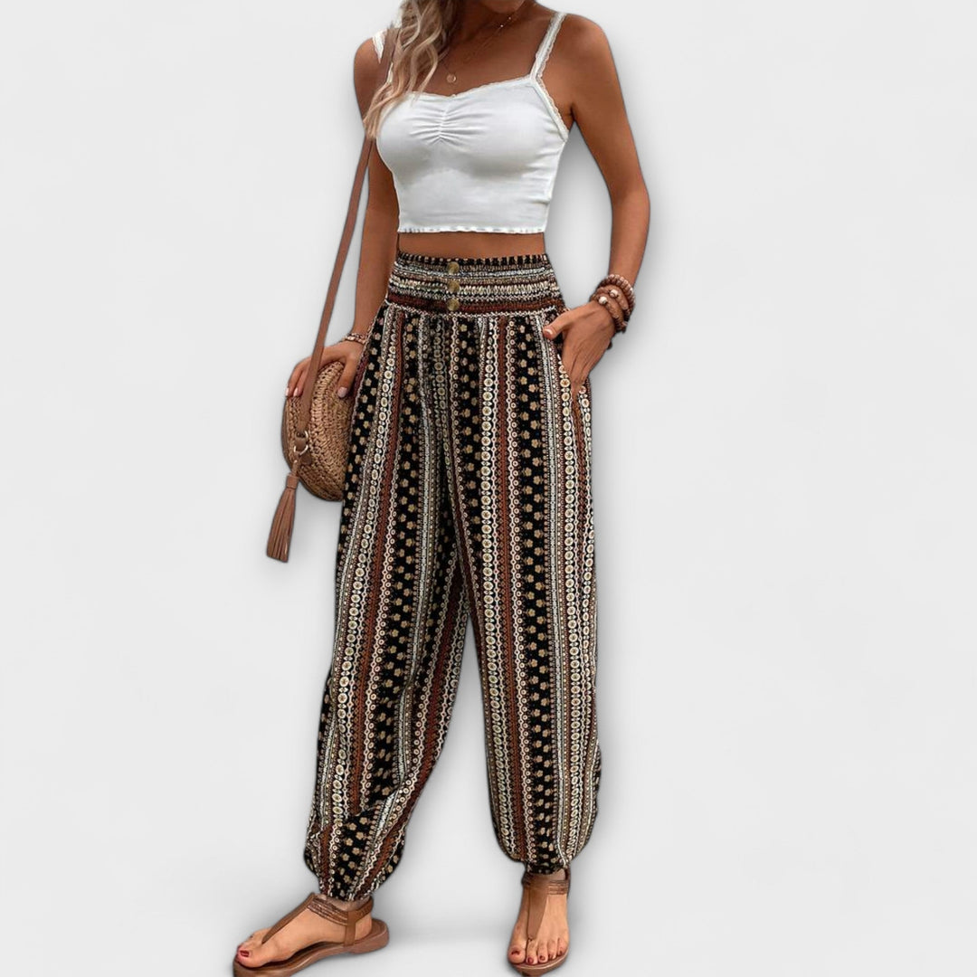 Ethnic Graphic Print Pants