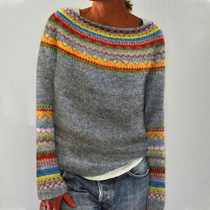 Patterned Winter Pullover Sweater