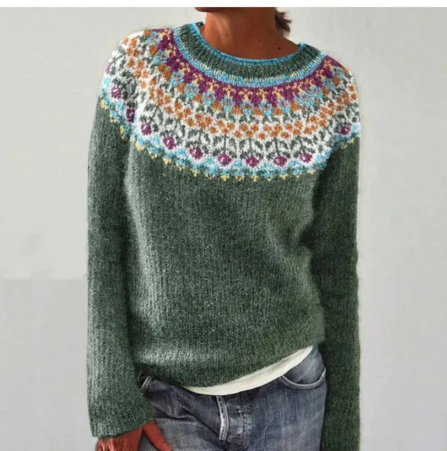 Patterned Winter Pullover Sweater