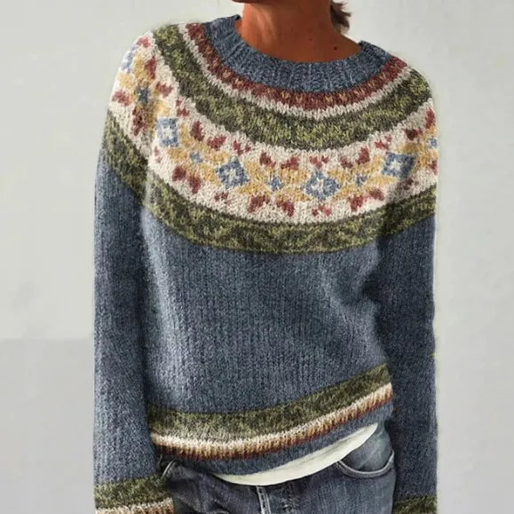 Patterned Winter Pullover Sweater