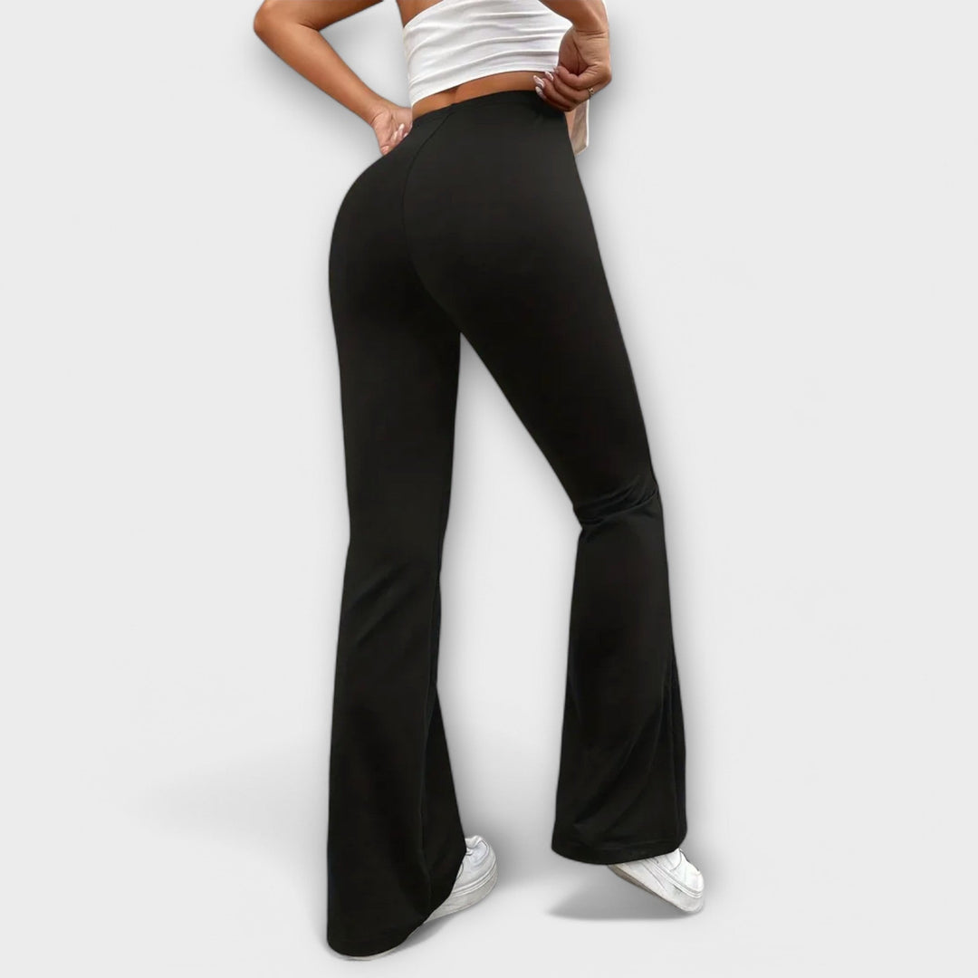 Relaxed Flared-Leg Pants