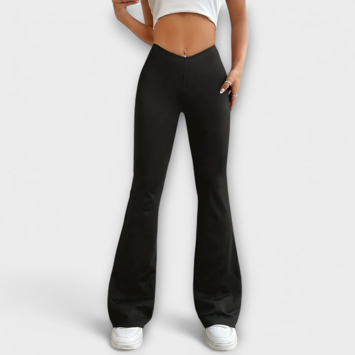 Relaxed Flared-Leg Pants