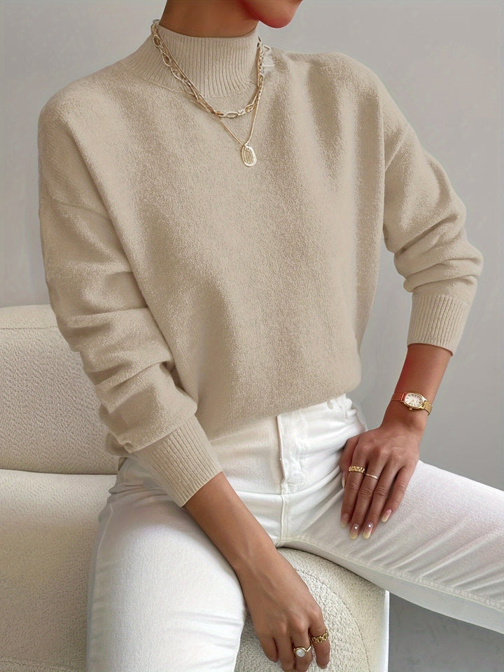 Elegant Soft Knit Turtleneck Sweater