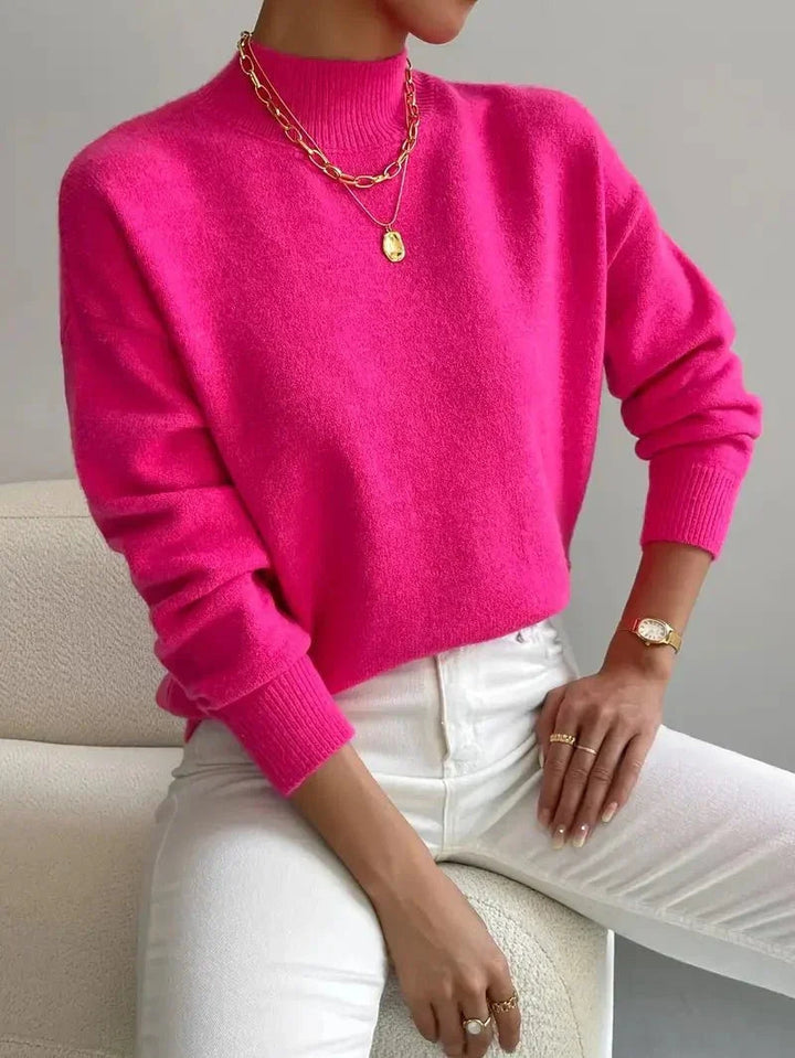 Elegant Soft Knit Turtleneck Sweater