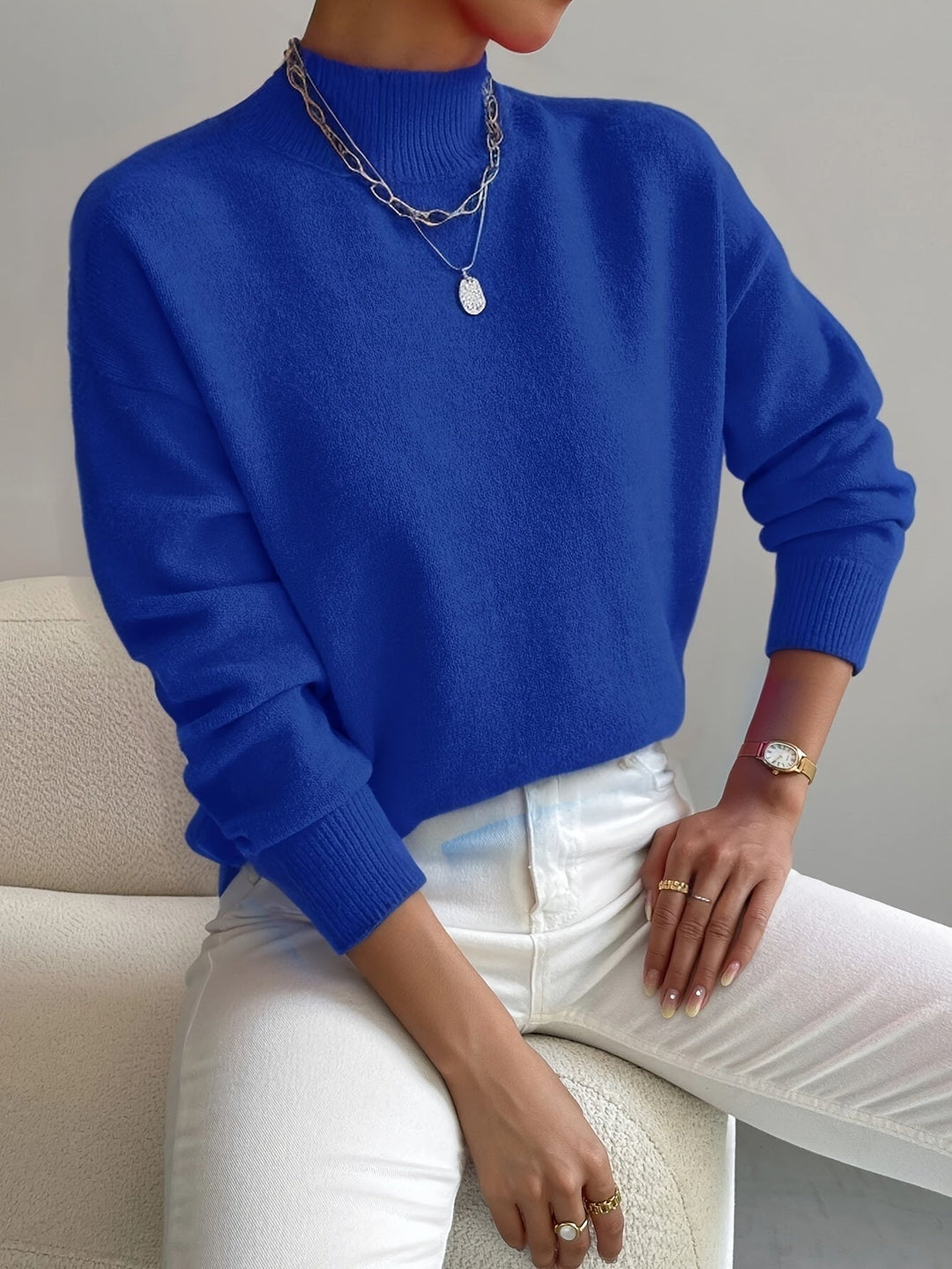 Elegant Soft Knit Turtleneck Sweater