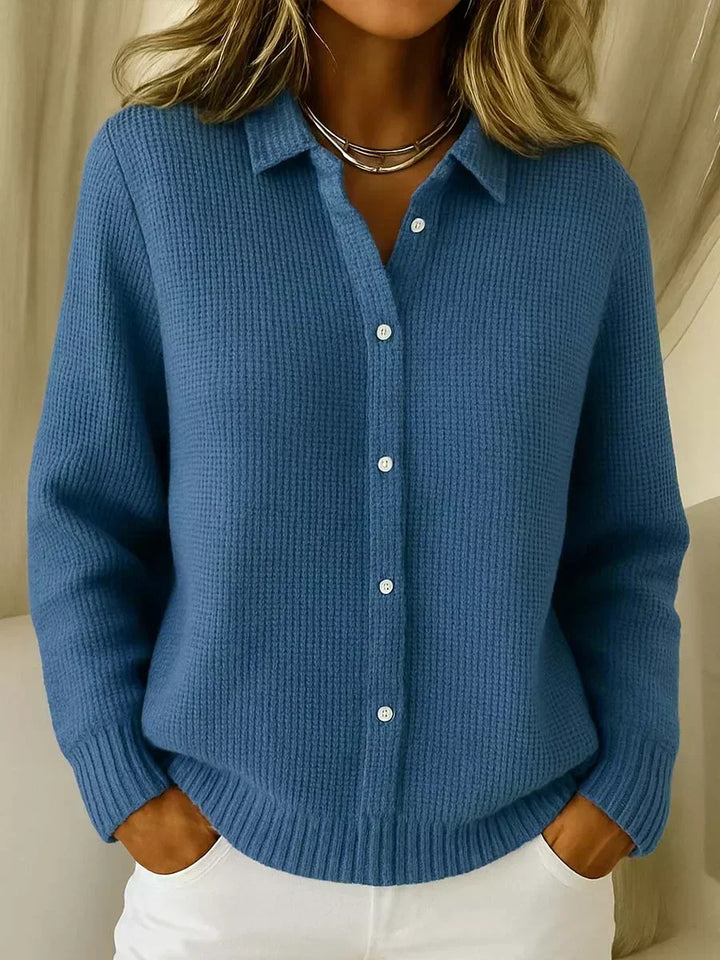 Camille Textured Knit Button-Up Cardigan