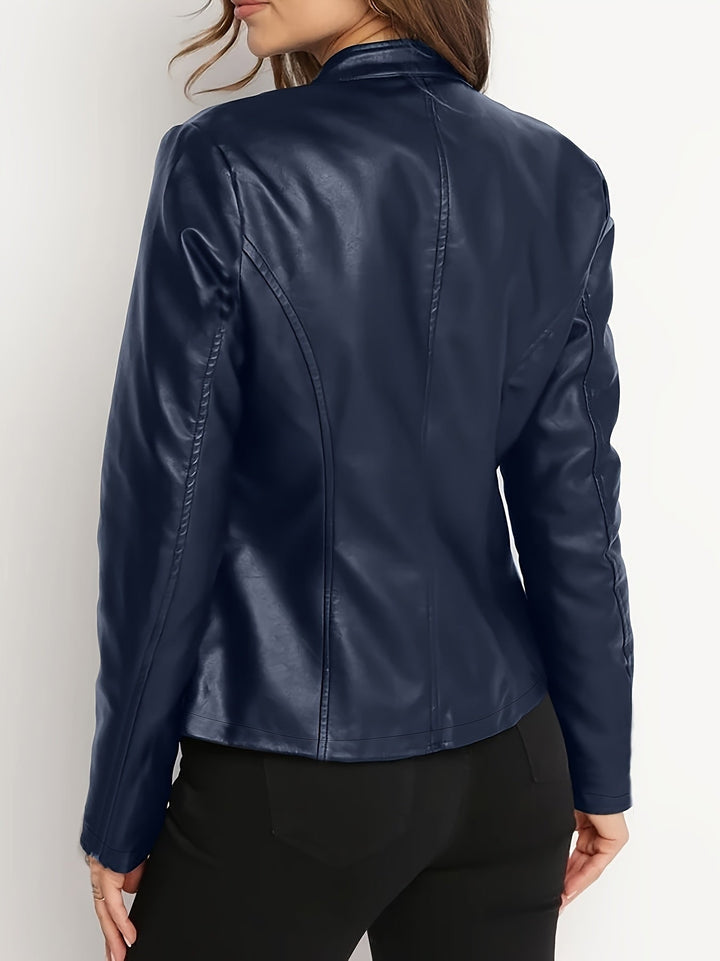 Zip-Front Biker Jacket