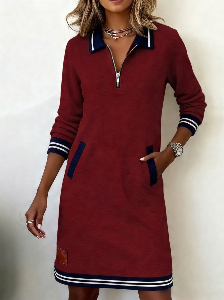 Marietta™ — Long Sleeve Zip Dress