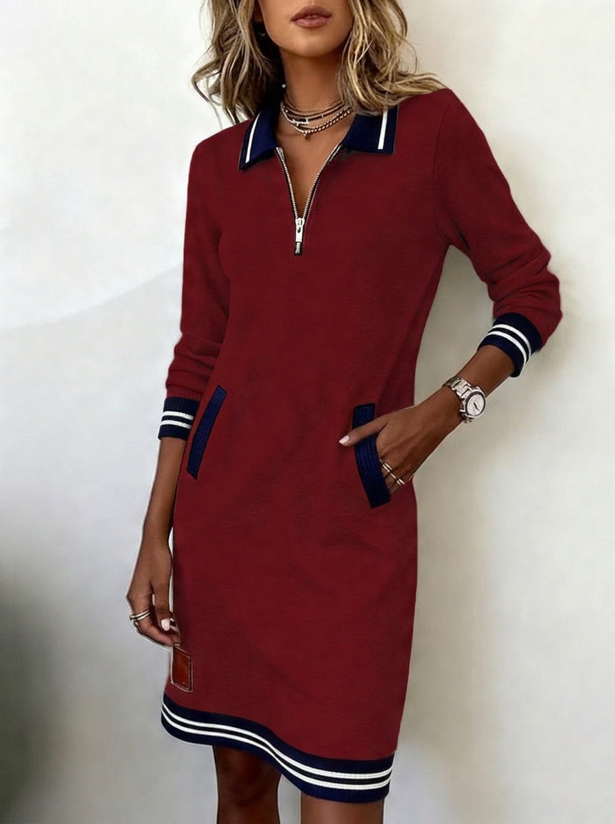 Marietta™ — Long Sleeve Zip Dress
